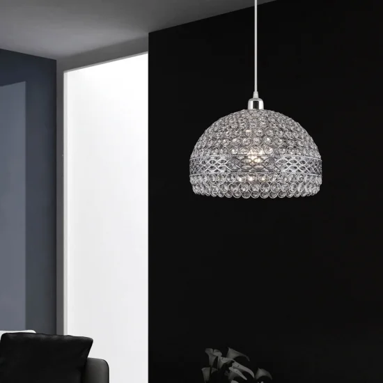 PINGENTE 1 TUDOR LEVE CROMO E VIDRO 2