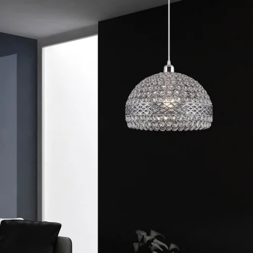 PINGENTE 1 TUDOR LEVE CROMO E VIDRO