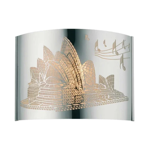 LÂMPADA DE PAREDE OPERA AÇO CROMADO