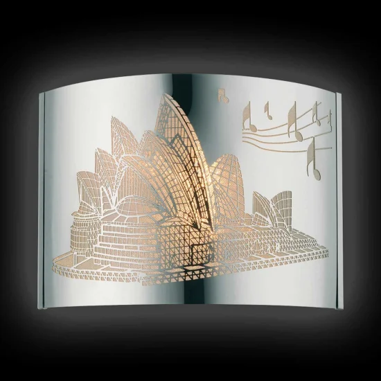 LÂMPADA DE PAREDE OPERA AÇO CROMADO 2