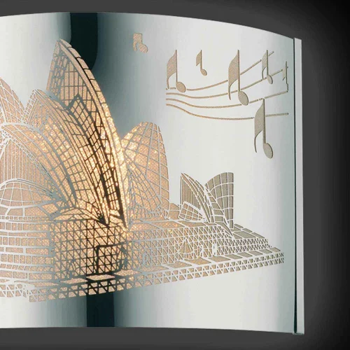 LÂMPADA DE PAREDE OPERA AÇO CROMADO