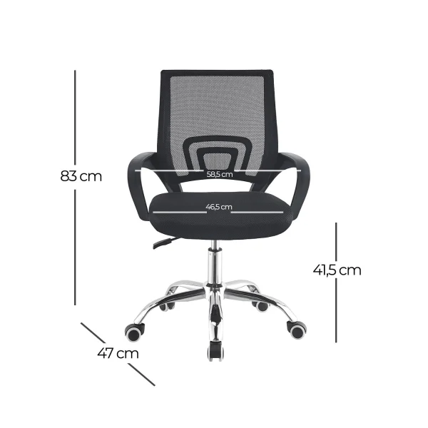 MESA DE CADEIRA AETHELRED PRETO CROMO