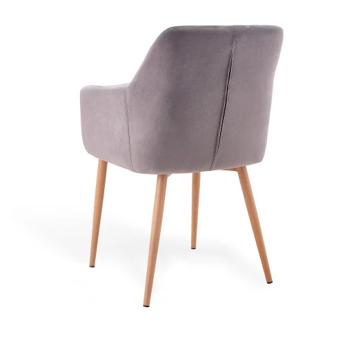 POLTRONA AINSLEY VELUDO CINZA