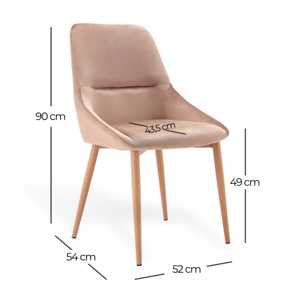 CADEIRA CINZA VELUDO ADNEY