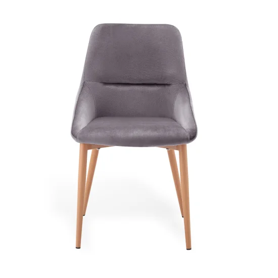 CADEIRA CINZA VELUDO ADNEY 2