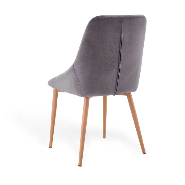 CADEIRA CINZA VELUDO ADNEY