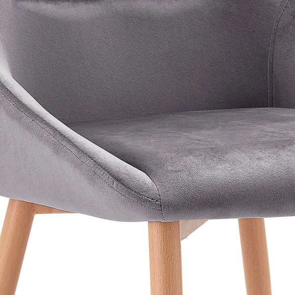 CADEIRA CINZA VELUDO ADNEY