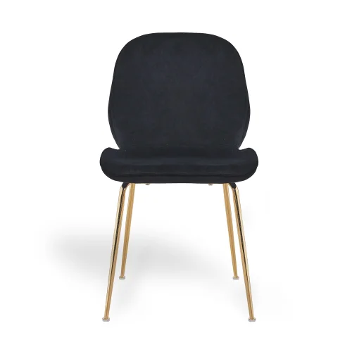 CADEIRA ASHCROFT DE VELUDO PRETO