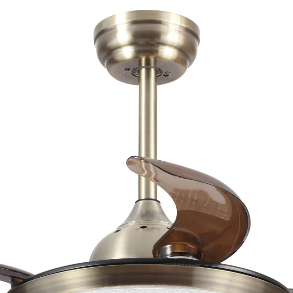 VENTILADOR DE TETO DE LED KINGSTON 4P COURO DOBRÁVEL AJUSTÁVEL