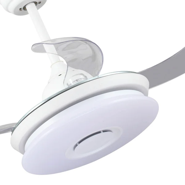 VENTILADOR DE TETO LEVOU LINSTEAD BRANCO RGB DOBRÁVEL AJUSTÁVEL