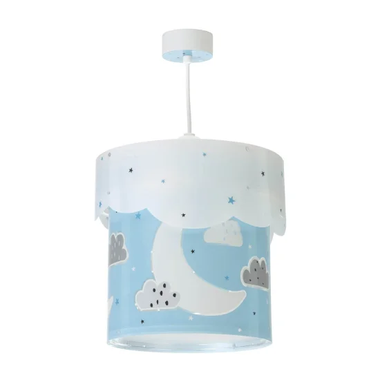 LUA AZUL E27 LÂMPADA PENDENTE INFANTIL