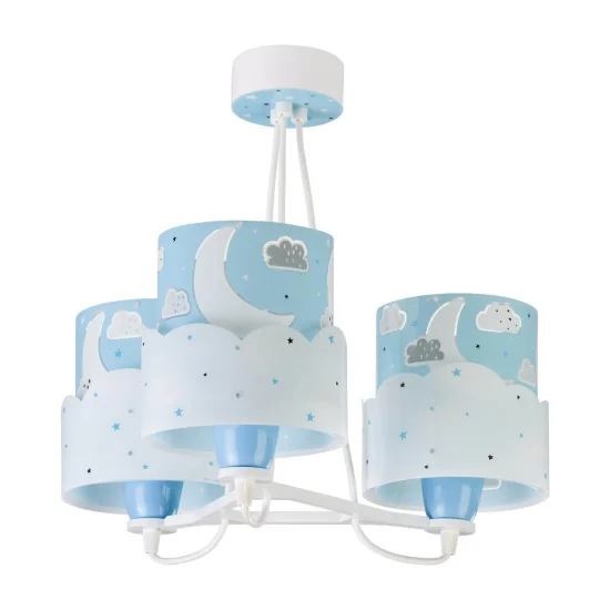 LÂMPADA INFANTIL 3 LUZES LUNARES E27 AZUL