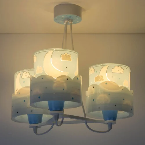 LÂMPADA INFANTIL 3 LUZES LUNARES E27 AZUL LÂMPADA INFANTIL 3 LUZES LUNARES E27 AZUL