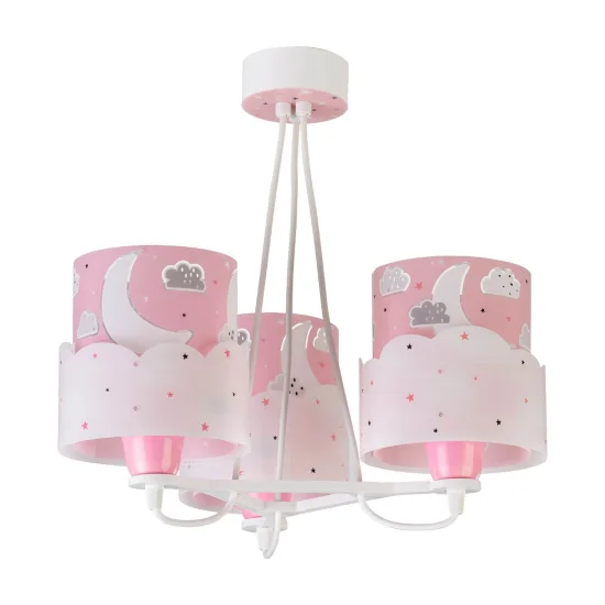LÂMPADA INFANTIL 3 LUZES LUNARES E27 ROSA 2