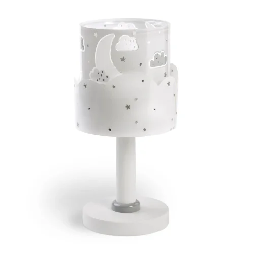 LUA E14 LÂMPADA DE MESA CINZA CRIANÇAS LUA E14 LÂMPADA DE MESA CINZA CRIANÇAS