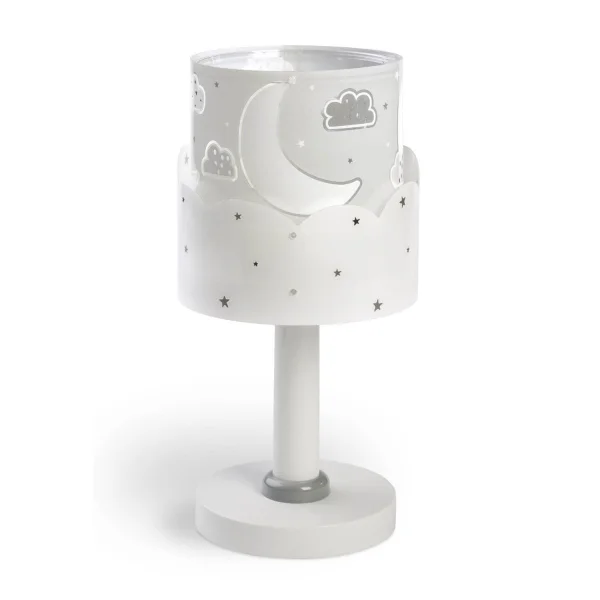 LUA E14 LÂMPADA DE MESA CINZA CRIANÇAS LUA E14 LÂMPADA DE MESA CINZA CRIANÇAS