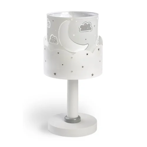 LUA E14 LÂMPADA DE MESA CINZA CRIANÇAS LUA E14 LÂMPADA DE MESA CINZA CRIANÇAS