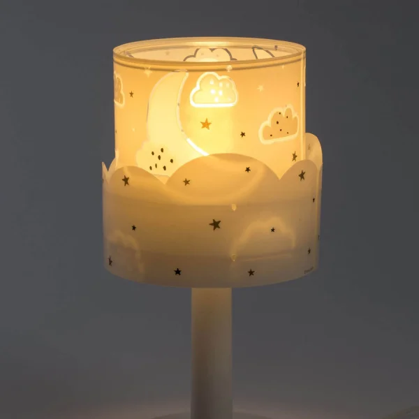 LUA E14 LÂMPADA DE MESA CINZA CRIANÇAS