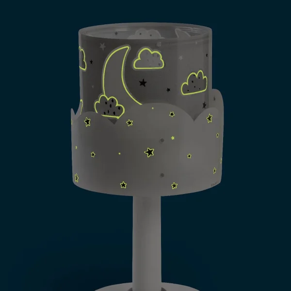 LUA E14 LÂMPADA DE MESA CINZA CRIANÇAS LUA E14 LÂMPADA DE MESA CINZA CRIANÇAS