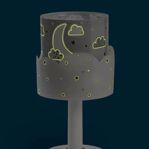 LUA E14 LÂMPADA DE MESA CINZA CRIANÇAS LUA E14 LÂMPADA DE MESA CINZA CRIANÇAS