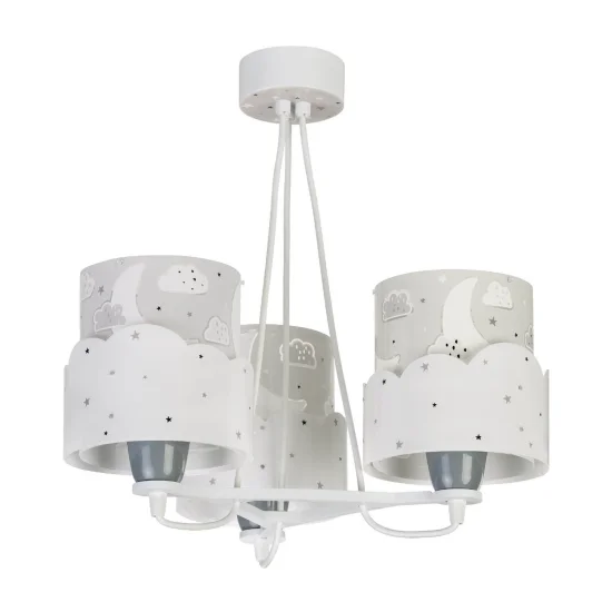 LÂMPADA INFANTIL 3 LUZES LUNARES E27 CINZA 2