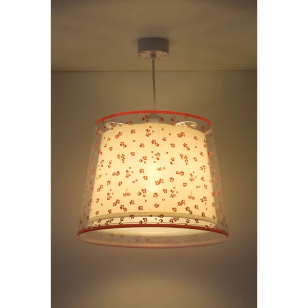 FLORES DO SONHO DA LÂMPADA PENDENTE INFANTIL E27 ROSA