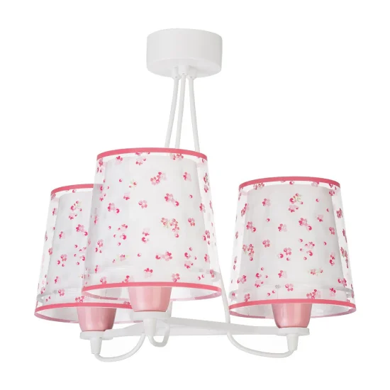 LÂMPADA INFANTIL 3 LUZES FLORES DOS SONHOS E27 ROSA