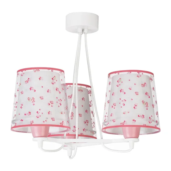 LÂMPADA INFANTIL 3 LUZES FLORES DOS SONHOS E27 ROSA 2