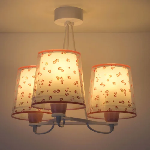 LÂMPADA INFANTIL 3 LUZES FLORES DOS SONHOS E27 ROSA