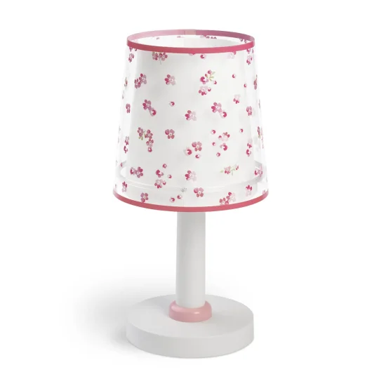 LÂMPADA DE MESA INFANTIL LUAR FLORES E14 ROSA