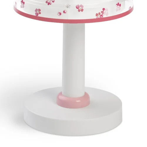 LÂMPADA DE MESA INFANTIL LUAR FLORES E14 ROSA