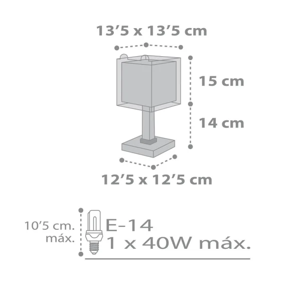 PEQUENO TEDDY E14 LÂMPADA DE MESA INFANTIL