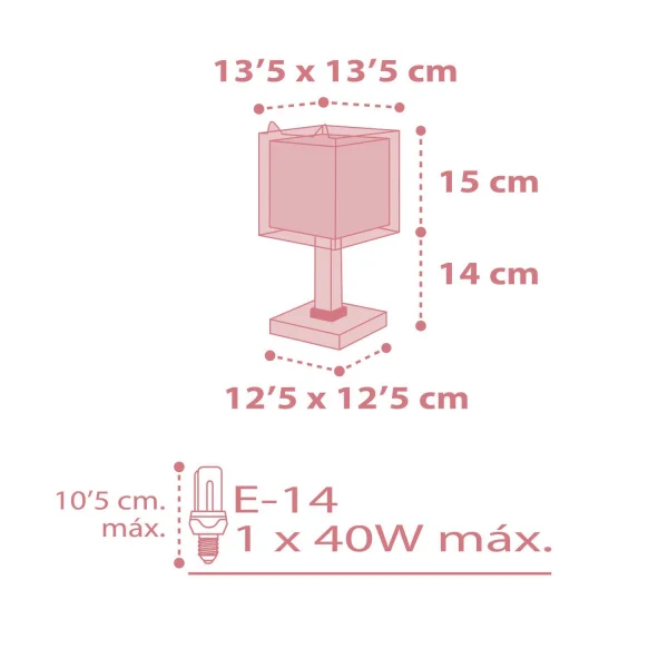RAPOSA POUCO E14 LÂMPADA DE MESA INFANTIL