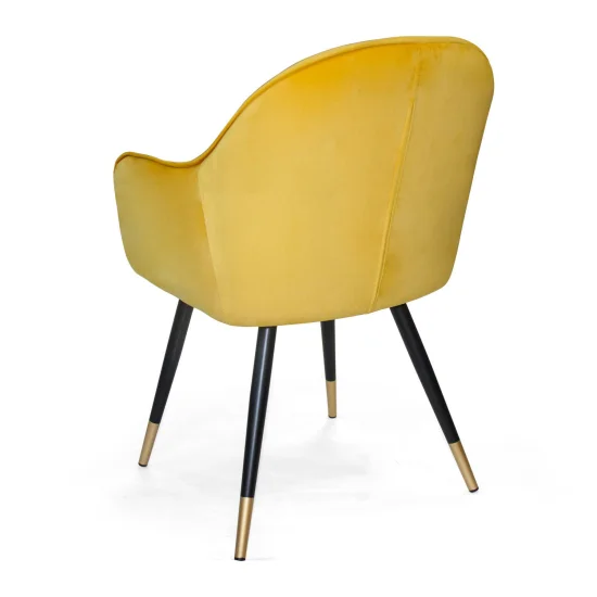 POLTRONA GRAYSON VELUDO MOSTARDA 2