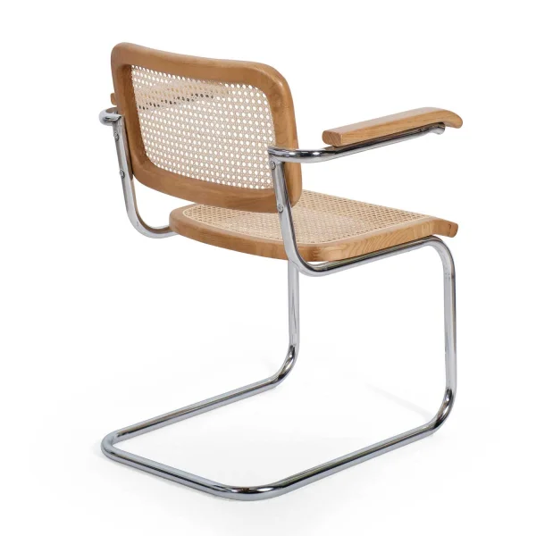 CADEIRA WEBSTER COM APOIOS DE BRAÇO RATTAN NATURAL