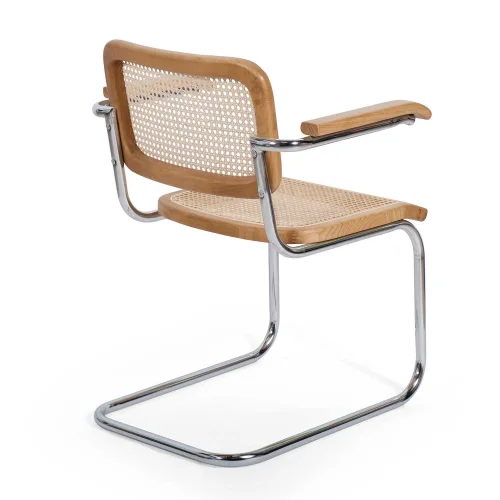 CADEIRA WEBSTER COM APOIOS DE BRAÇO RATTAN NATURAL