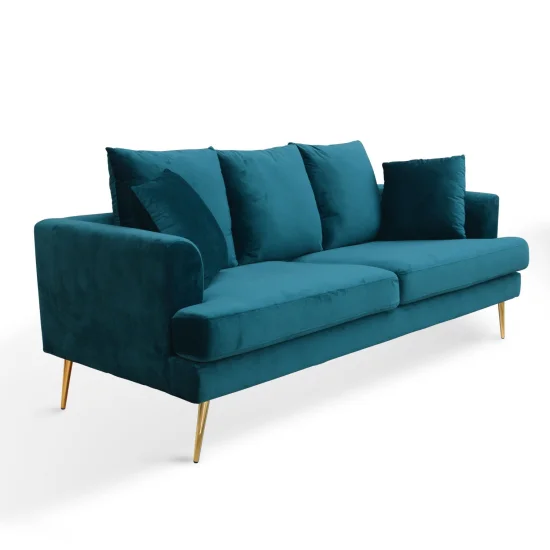 SKYLA SOFÁ 3 QUADRADOS TURQUESA 2