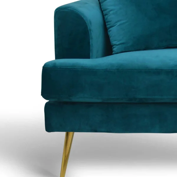 SKYLA SOFÁ 3 QUADRADOS TURQUESA