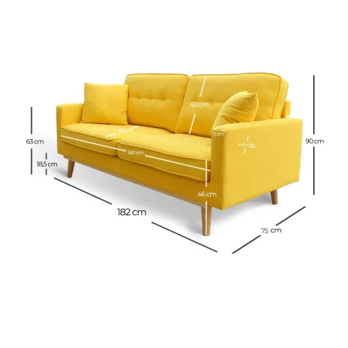 SOFÁ LIZETH 3 QUADRADOS ANTRACITO