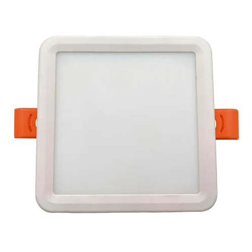 DOWNLIGHT LED QUADRADO 6W 4000K GRAMPO AJUSTÁVEL