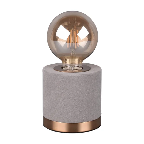 LÂMPADA DE MESA GANNICUS SAMT CINZA E27