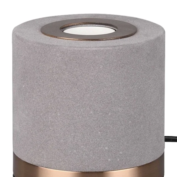 LÂMPADA DE MESA GANNICUS SAMT CINZA E27