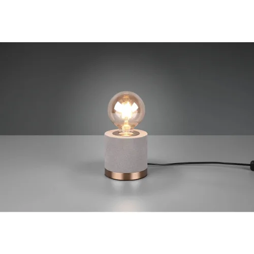 LÂMPADA DE MESA GANNICUS SAMT CINZA E27