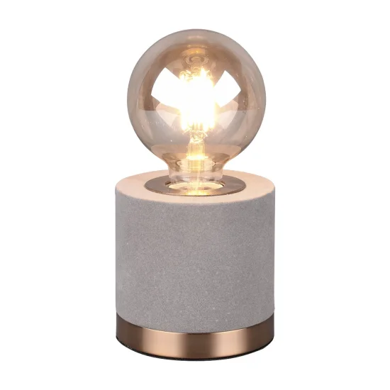 LÂMPADA DE MESA GANNICUS SAMT CINZA E27