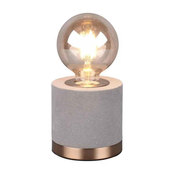 LÂMPADA DE MESA GANNICUS SAMT CINZA E27