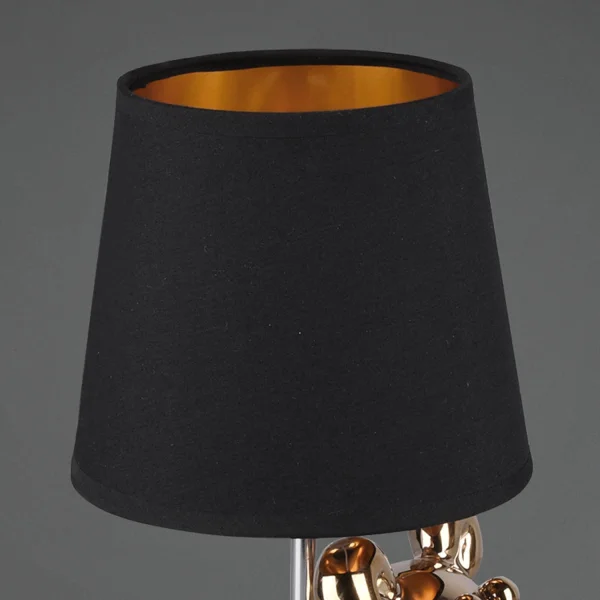 CANDEEIRO DE MESA LUCKY CERÂMICA DOURADA E14