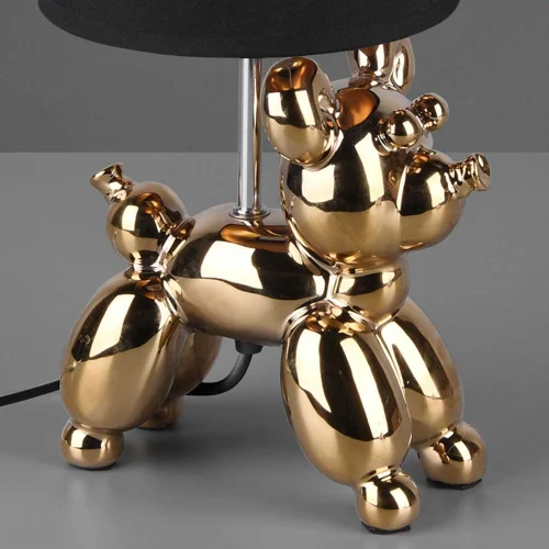 CANDEEIRO DE MESA LUCKY CERÂMICA DOURADA E14