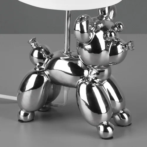 CANDEEIRO DE MESA LUCKY CERÂMICA PRATA E14