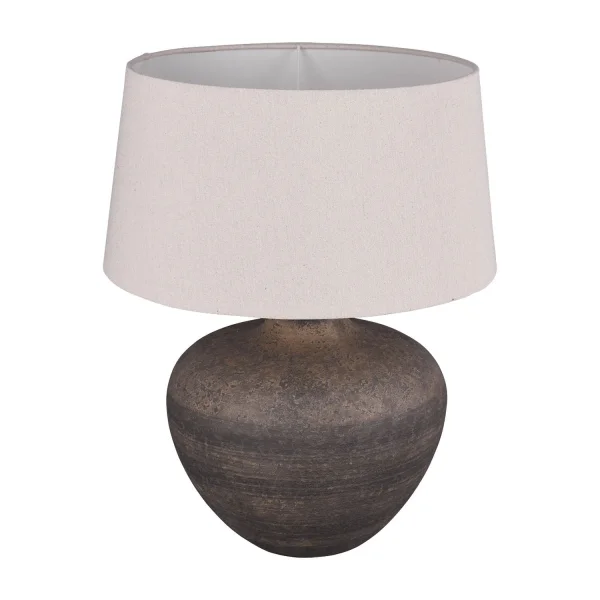 CANDEEIRO DE MESA ASHANTI CERÂMICA CASTANHO E27 CANDEEIRO DE MESA ASHANTI CERÂMICA CASTANHO E27