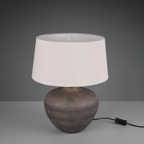 CANDEEIRO DE MESA ASHANTI CERÂMICA CASTANHO E27 CANDEEIRO DE MESA ASHANTI CERÂMICA CASTANHO E27